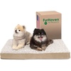 image:imageFurhaven Cooling Gel Dog Bed for Large Dogs w Removable Washable Cover For Dogs Up to 125 lbs  Ultra Plush Faux Fur amp Suede Mattress  Gray Jumbo PlusXXLUltra Plush Curly Faux Fur Cream