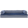image:imageFurhaven Cooling Gel Dog Bed for MediumSmall Dogs w Removable Bolsters amp Washable Cover For Dogs Up to 35 lbs  Plush amp Woven Decor Comfy Couch Sofa  Diamond Brown MediumDiamond Blue Plush  Woven Dcor