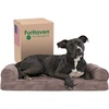 image:imageFurhaven Memory Foam Dog Bed for Large Dogs w Removable Bolsters amp Washable Cover For Dogs Up to 125 lbs  Plush amp Suede Sofa  Deep Pool Jumbo PlusXXLFaux Fur  Velvet Driftwood Brown