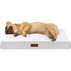 image:imageFurhaven Orthopedic Dog Bed  Puffy Quilted Foam Mattress with Removable Washable Cover Soft amp Supportive for Kennels amp Crates  Large RustLight Gray