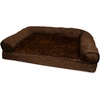 image:imageFurhaven Orthopedic Dog Bed for MediumSmall Dogs w Removable Bolsters amp Washable Cover For Dogs Up to 35 lbs  Plush amp Suede Sofa  Espresso MediumPlush  Suede Espresso