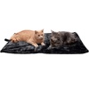 image:imageFurhaven ThermaNAP SelfWarming Cat Bed for Indoor Cats amp LargeMedium Dogs Washable amp Reflects Body Heat  Quilted Faux Fur Reflective Bed Mat  Black Large