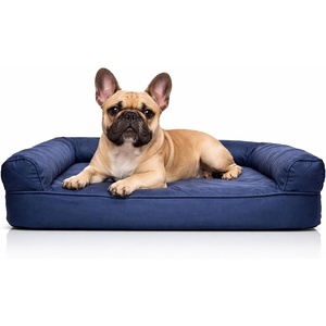 image:imageFurHaven Classic Sofa Orthopedic Dog Bed for Large Dogs with Orthopedic Egg Crate with a Solid Orthopedic Foam Base for Joint Support Removable Washable Cover Large Quilted Sofa Iron GrayNavy Blue
