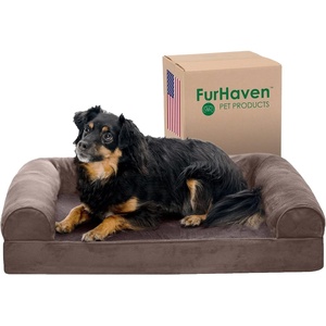 image:imageFurHaven Classic Sofa Orthopedic Dog Bed for Large Dogs with Orthopedic Egg Crate with a Solid Orthopedic Foam Base for Joint Support Removable Washable Cover Large Quilted Sofa Iron GrayDriftwood Brown