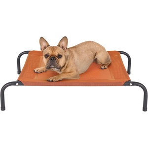 image:imageFurHaven Elevated Dog Bed Cooling Raised Pet Cot with Breathable Mesh Durable Steel Frame IndoorOutdoor Use Easy Assembly Jumbo XL Nylon Mesh with Steel Frame Graphite GrayTerracotta Red
