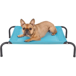 image:imageFurHaven Elevated Dog Bed Cooling Raised Pet Cot with Breathable Mesh Durable Steel Frame IndoorOutdoor Use Easy Assembly Jumbo XL Nylon Mesh with Steel Frame Graphite GrayCapri Blue