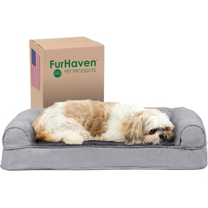 image:imageFurHaven Orthopedic Dog Bed for Large Dogs SofaStyle with Cool GelTop Foam with a Solid Orthopedic Foam Base for Joint Support Removable Washable Cover Jumbo XL Plush amp Suede GrayGray