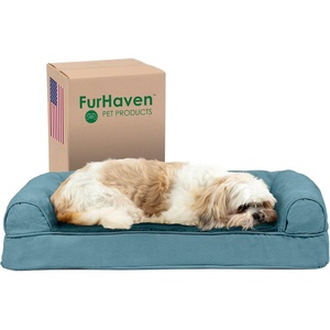 image:imageFurHaven Orthopedic Dog Bed for Large Dogs SofaStyle with Cool GelTop Foam with a Solid Orthopedic Foam Base for Joint Support Removable Washable Cover Jumbo XL Plush amp Suede GrayDeep Pool