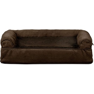image:imageFurHaven Orthopedic Dog Bed for Large Dogs SofaStyle with Cool GelTop Foam with a Solid Orthopedic Foam Base for Joint Support Removable Washable Cover Jumbo XL Plush amp Suede GrayEspresso
