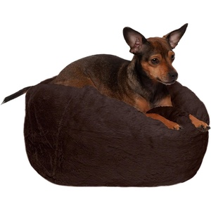 image:imageFurHaven Orthopedic Fur Ball Dog Bed for Medium Dogs Refillable BeanbagStyle Nesting Bed with Removable Washable Cover amp Liner Medium Plush Faux Fur Gray MistPlush Faux Fur Espresso