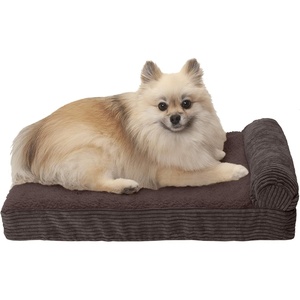 image:imageFurHaven Perfect Comfort Sofa Orthopedic Dog Bed for Large Dogs MemoryTop Foam with a Solid Orthopedic Foam Base for Joint Support Removable Washable Cover Jumbo XL Plush amp Velvet Granite GrayChaise  Fleece  Corduroy Dk Espresso