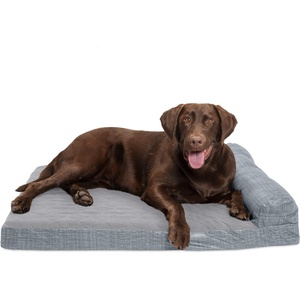 image:imageFurHaven Perfect Comfort Sofa Orthopedic Dog Bed for Large Dogs MemoryTop Foam with a Solid Orthopedic Foam Base for Joint Support Removable Washable Cover Jumbo XL Plush amp Velvet Granite GrayChaise  Quilted Fleece  Print Suede Titanium
