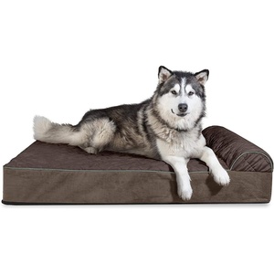 image:imageFurHaven Perfect Comfort Sofa Orthopedic Dog Bed for Large Dogs MemoryTop Foam with a Solid Orthopedic Foam Base for Joint Support Removable Washable Cover Jumbo XL Plush amp Velvet Granite GrayGoliath Chaise  Faux Fur  Velvet Espresso