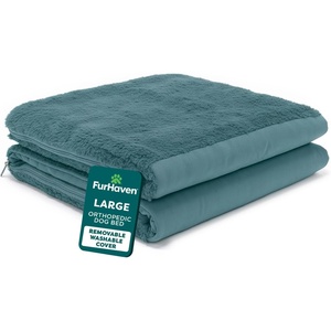 image:imageFurHaven Replacement Dog Bed Cover Classic Sofa Design with UltraPlush Sleep Surface for Protecting Pet Mattresses Zippered amp Machine Washable Large Plush amp Suede Deep Pool