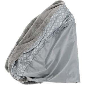 image:imageFurHaven Replacement Dog Bed Cover Long Faux Fur for Calming Cuddlers Machine Washable Customizable Filling Jumbo XL Faux Fur TaupePlush  Diamond Print Gray