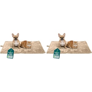 image:imageFurHaven ThermaNAP Self Warming Cat Mat Dog Bed for Crates with SelfWarming Technology for Cozy Rest Fully Machine Washable Small Plush Faux Fur Gray
