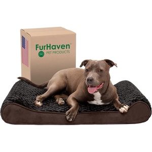 image:imageFurhaven Cooling Gel Dog Bed for Large Dogs w Removable Washable Cover For Dogs Up to 75 lbs  Ultra Plush Faux Fur amp Suede Luxe Lounger Contour Mattress  Cream JumboXLUltra Plush Chocolate