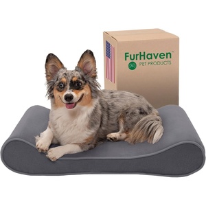 image:imageFurhaven Cozy Orthopedic Dog Bed for Large Dogs w Removable Bolsters amp Washable Cover For Dogs Up to 95 lbs  Plush amp Diamond Print Nest Top Sofa  Gray JumboXLGray