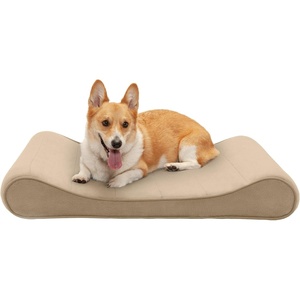 image:imageFurhaven Cozy Orthopedic Dog Bed for Large Dogs w Removable Bolsters amp Washable Cover For Dogs Up to 95 lbs  Plush amp Diamond Print Nest Top Sofa  Gray JumboXLClay