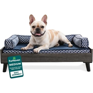 image:imageFurhaven Elevated Dog Bed Frame for 30 x 20 Medium Dog Beds Easy Assembly  MidCentury Modern Bed Frame  Gray Wash MediumVeneer Gray Wash