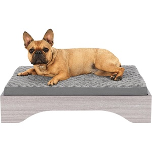 image:imageFurhaven Elevated Dog Bed for Large Dogs MidCentury Modern Style with Flexible Slats amp NonSlip Pads for Comfort amp Airflow Easy Assembly Raised Pet Bed Jumbo Dark BrownLight Gray