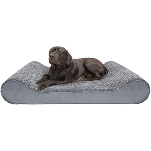 image:imageFurhaven Memory Foam Dog Bed for Large Dogs w Removable Washable Cover For Dogs Up to 75 lbs  Ultra Plush Faux Fur amp Suede Luxe Lounger Contour Mattress  Gray JumboXLGray