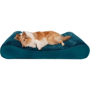 image:imageFurhaven Memory Foam Dog Bed for Large Dogs w Removable Washable Cover For Dogs Up to 75 lbs  Ultra Plush Faux Fur amp Suede Luxe Lounger Contour Mattress  Gray JumboXLSpruce Blue
