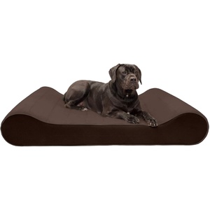 image:imageFurhaven Memory Foam Dog Bed for Large Dogs w Removable Washable Cover For Dogs Up to 75 lbs  Ultra Plush Faux Fur amp Suede Luxe Lounger Contour Mattress  Gray JumboXLMicrovelvet Espresso