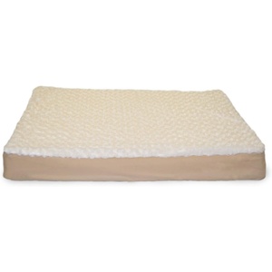 image:imageFurhaven Orthopedic Dog Bed  Puffy Quilted Foam Mattress with Removable Washable Cover Soft amp Supportive for Kennels amp Crates  Large RustMinky Cream