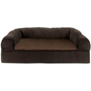 image:imageFurhaven Orthopedic Dog Bed for Large Dogs w Removable Bolsters amp Washable Cover For Dogs Up to 95 lbs  Plush amp Suede Sofa  Almondine JumboXLEspresso