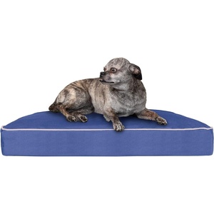 image:imageFurhaven Pillow Dog Bed for Large Dogs w Removable Washable Cover  Ultra Plush Faux Fur amp Suede Mattress  Cream JumboXLPolycanvas Blue