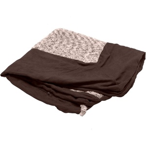 image:imageFurhaven Replacement Dog Bed Cover TwoTone Faux Fur amp Suede L Shaped Chaise Machine Washable  Stone Gray Jumbo XLargeEspresso
