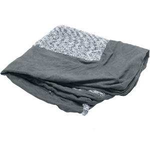 image:imageFurhaven Replacement Dog Bed Cover TwoTone Faux Fur amp Suede L Shaped Chaise Machine Washable  Stone Gray Jumbo XLargeStone Gray