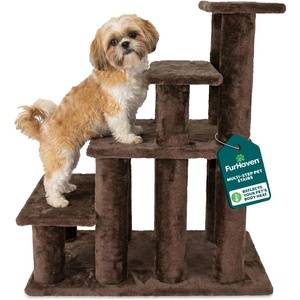 image:imageFurhaven Steady Paws MultiStep Pet Stairs for High Beds amp Sofas  Brown 4Step