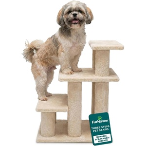image:imageFurhaven Steady Paws MultiStep Pet Stairs for High Beds amp Sofas  Cream 3StepCream