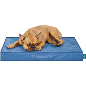 image:imageFurhaven WaterResistant Cooling Gel Dog Bed for Large Dogs w Removable Washable Cover For Dogs Up to 95 lbs  IndoorOutdoor Logo Print Oxford Polycanvas Mattress  Chestnut JumboXLBlue
