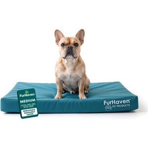 image:imageFurhaven WaterResistant Cooling Gel Dog Bed for Large Dogs w Removable Washable Cover For Dogs Up to 95 lbs  IndoorOutdoor Logo Print Oxford Polycanvas Mattress  Chestnut JumboXLDeep Lagoon