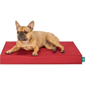 image:imageFurhaven WaterResistant Cooling Gel Dog Bed for Large Dogs w Removable Washable Cover For Dogs Up to 95 lbs  IndoorOutdoor Logo Print Oxford Polycanvas Mattress  Chestnut JumboXLRed