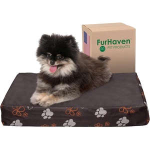 image:imageFurhaven WaterResistant Orthopedic Dog Bed for Large Dogs w Removable Quilt Top amp Washable Cover For Dogs Up to 95 lbs  IndoorOutdoor Quilt Top Convertible Mattress  Gray JumboXLWaterResistant Garden Print Bark Brown