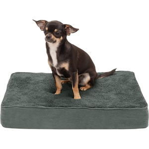 image:imageFurhaven WaterResistant Orthopedic Dog Bed for Large Dogs w Removable Quilt Top amp Washable Cover For Dogs Up to 95 lbs  IndoorOutdoor Quilt Top Convertible Mattress  Gray JumboXLTerry  Suede Forest