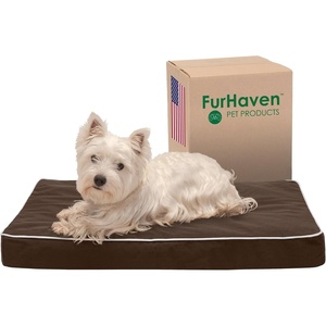 image:imageFurhaven WaterResistant Orthopedic Dog Bed for Large Dogs w Removable Quilt Top amp Washable Cover For Dogs Up to 95 lbs  IndoorOutdoor Quilt Top Convertible Mattress  Gray JumboXLWaterResistant Solid Polycanvas Espresso