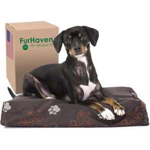 image:imageFurhaven WaterResistant Orthopedic Dog Bed for LargeMedium Dogs w Removable Washable Cover For Dogs Up to 55 lbs  IndoorOutdoor Logo Print Oxford Polycanvas Mattress  Chestnut LargeWaterResistant Garden Print Bark Brown