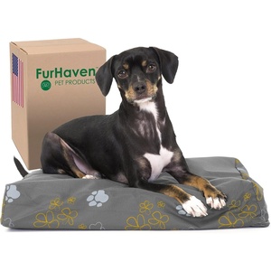image:imageFurhaven WaterResistant Orthopedic Dog Bed for LargeMedium Dogs w Removable Washable Cover For Dogs Up to 55 lbs  IndoorOutdoor Logo Print Oxford Polycanvas Mattress  Chestnut LargeDlx Mat  Garden Print Iron Gate