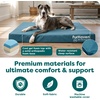 image:imageFurHaven WaterResistant Cooling Gel Dog Bed for Large Dogs Cool GelTop Foam with a Solid Orthopedic Foam Base for Comfort and Support Washable Cover Jumbo Plus XXL Polycanvas Deep Lagoon