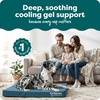 image:imageFurHaven WaterResistant Cooling Gel Dog Bed for Large Dogs Cool GelTop Foam with a Solid Orthopedic Foam Base for Comfort and Support Washable Cover Jumbo Plus XXL Polycanvas Deep Lagoon