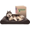 image:imageFurhaven Memory Foam Dog Bed for Large Dogs w Removable Washable Cover For Dogs Up to 75 lbs  Ultra Plush Faux Fur amp Suede Luxe Lounger Contour Mattress  Chocolate JumboXL