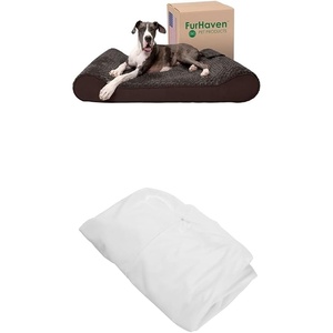 image:imageFurhaven Dog Bed Luxe Lounger Chocolate GiantXXXL WSame Size Waterproof Liner