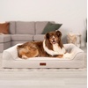image:imageFurhaven Jumbo Plus 53x40 Orthopedic Dog Bed  CertiPURUS Foam Sofa Pet Bed Embossed Velvet Removable Washable Cover ClayClay