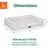 image:imageFurhaven Jumbo Plus 53x40 Orthopedic Dog Bed  CertiPURUS Foam Sofa Pet Bed Embossed Velvet Removable Washable Cover ClayClay