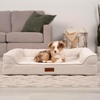 image:imageFurhaven Jumbo Plus 53x40 Orthopedic Dog Bed  CertiPURUS Foam Sofa Pet Bed Embossed Velvet Removable Washable Cover ClayClay